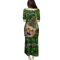 Cat Christmas Tree Family Matching Puletasi and Hawaiian Shirt Xmas Holiday Patterns - Wonder Print Shop