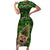 Cat Christmas Tree Family Matching Short Sleeve Bodycon Dress and Hawaiian Shirt Xmas Holiday Patterns - Wonder Print Shop