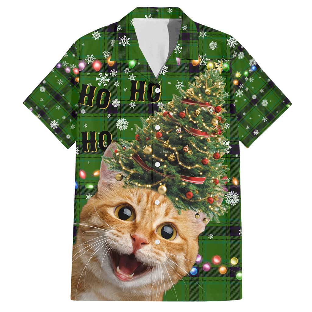 Cat Christmas Tree Family Matching Summer Maxi Dress and Hawaiian Shirt Xmas Holiday Patterns - Wonder Print Shop
