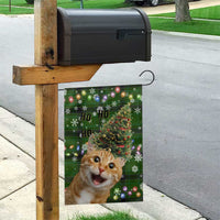 Cat Christmas Tree Garden Flag Xmas Holiday Patterns - Wonder Print Shop