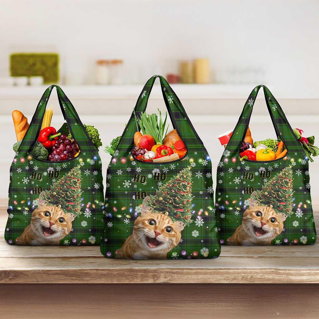 Cat Christmas Tree Grocery Bag Xmas Holiday Patterns - Wonder Print Shop