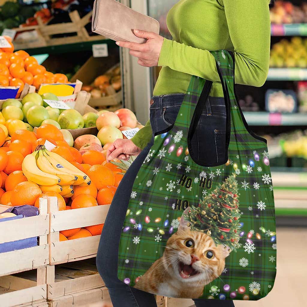 Cat Christmas Tree Grocery Bag Xmas Holiday Patterns - Wonder Print Shop