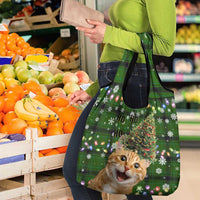 Cat Christmas Tree Grocery Bag Xmas Holiday Patterns - Wonder Print Shop