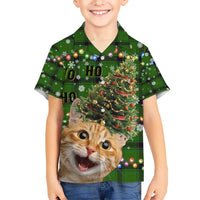 Cat Christmas Tree Hawaiian Shirt Xmas Holiday Patterns - Wonder Print Shop