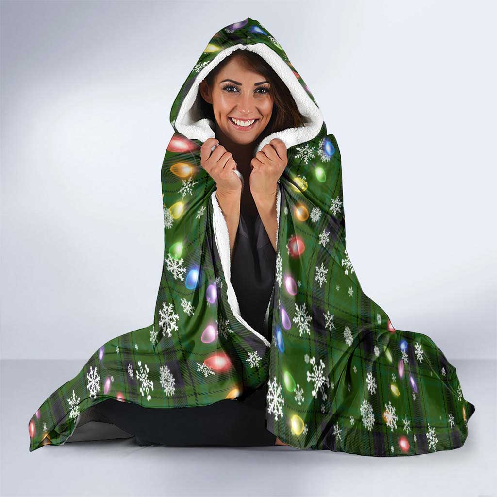 Cat Christmas Tree Hooded Blanket Xmas Holiday Patterns - Wonder Print Shop