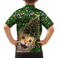 Cat Christmas Tree Kid Hawaiian Shirt Xmas Holiday Patterns - Wonder Print Shop