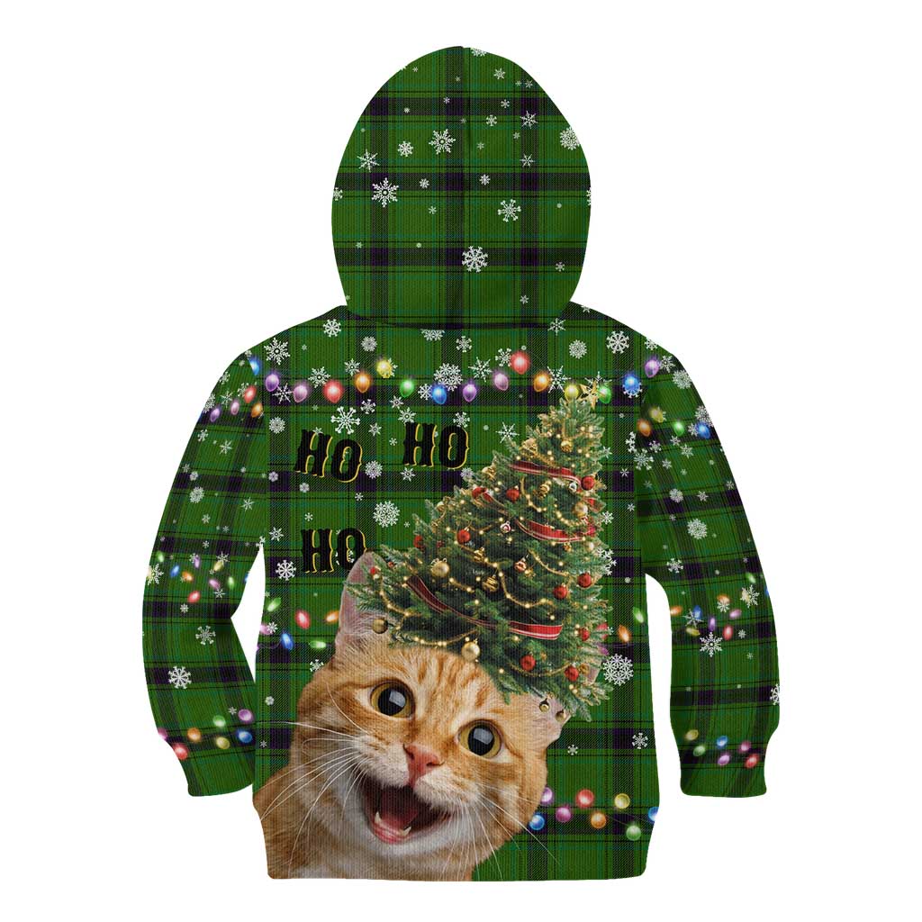 Cat Christmas Tree Kid Hoodie Xmas Holiday Patterns - Wonder Print Shop