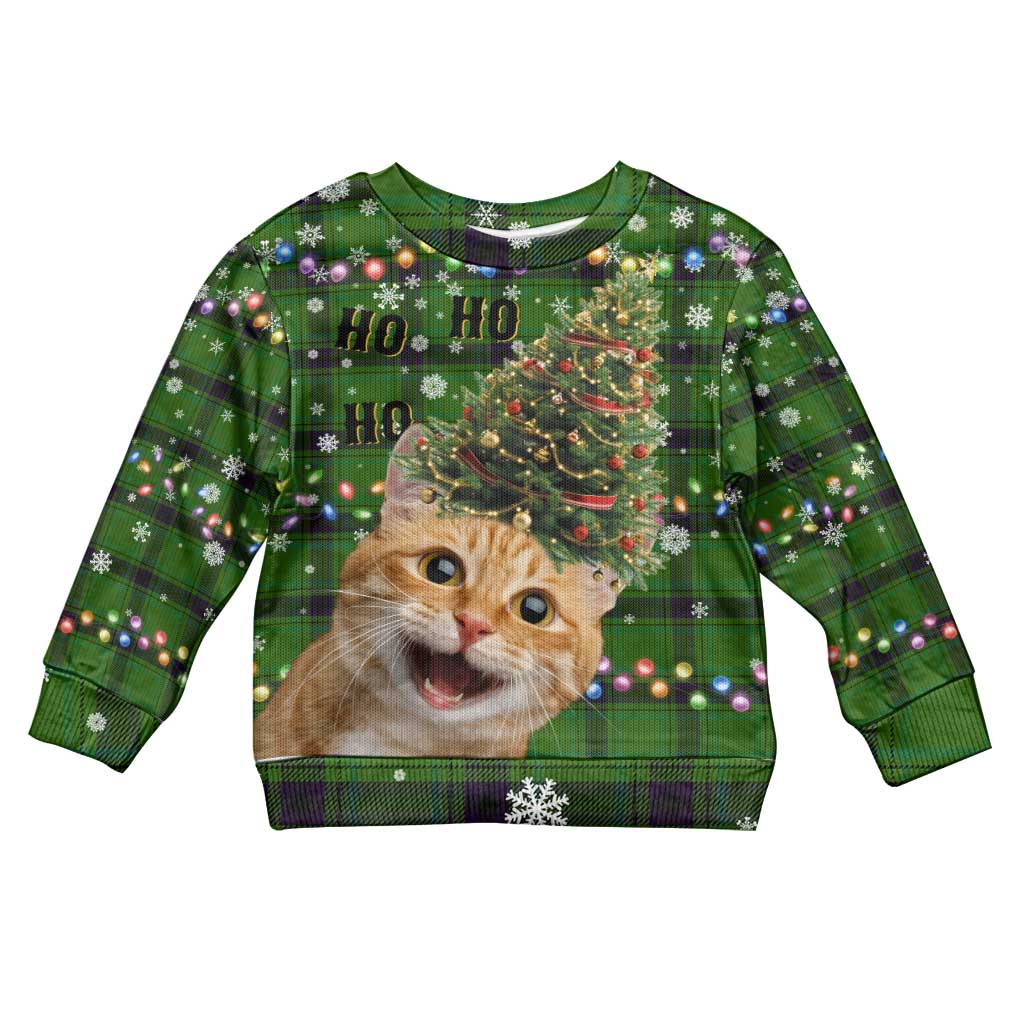 Cat Christmas Tree Kid Ugly Christmas Sweater Xmas Holiday Patterns - Wonder Print Shop