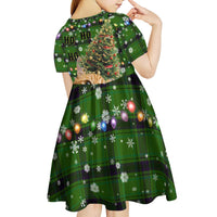 Cat Christmas Tree Kid Short Sleeve Dress Xmas Holiday Patterns - Wonder Print Shop
