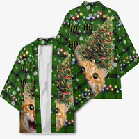 Cat Christmas Tree Kimono Xmas Holiday Patterns - Wonder Print Shop