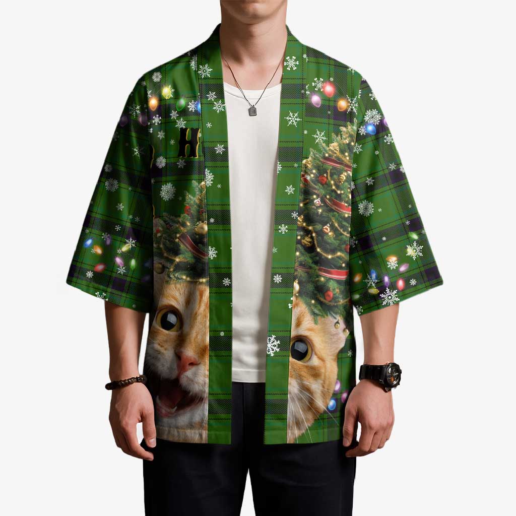 Cat Christmas Tree Kimono Xmas Holiday Patterns - Wonder Print Shop