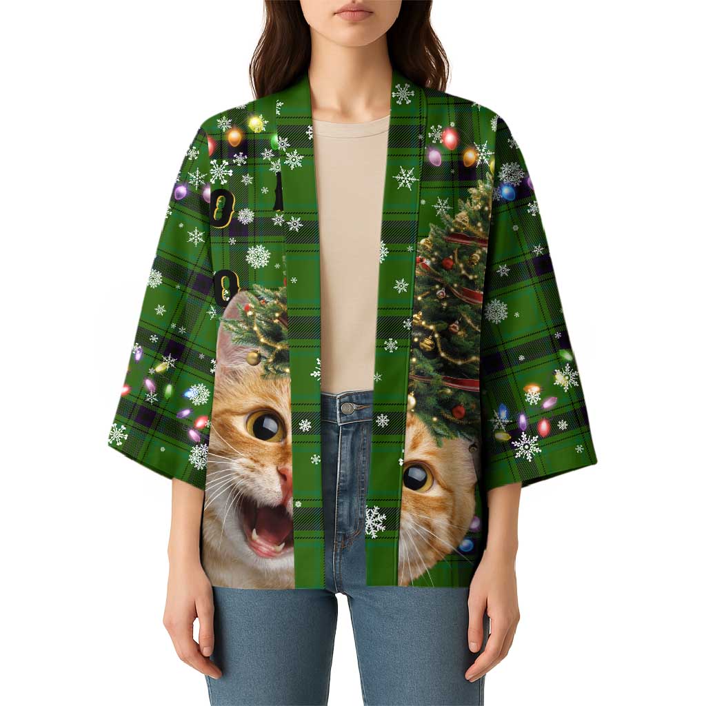 Cat Christmas Tree Kimono Xmas Holiday Patterns - Wonder Print Shop