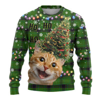 Cat Christmas Tree Ugly Christmas Sweater Xmas Holiday Patterns - Wonder Print Shop