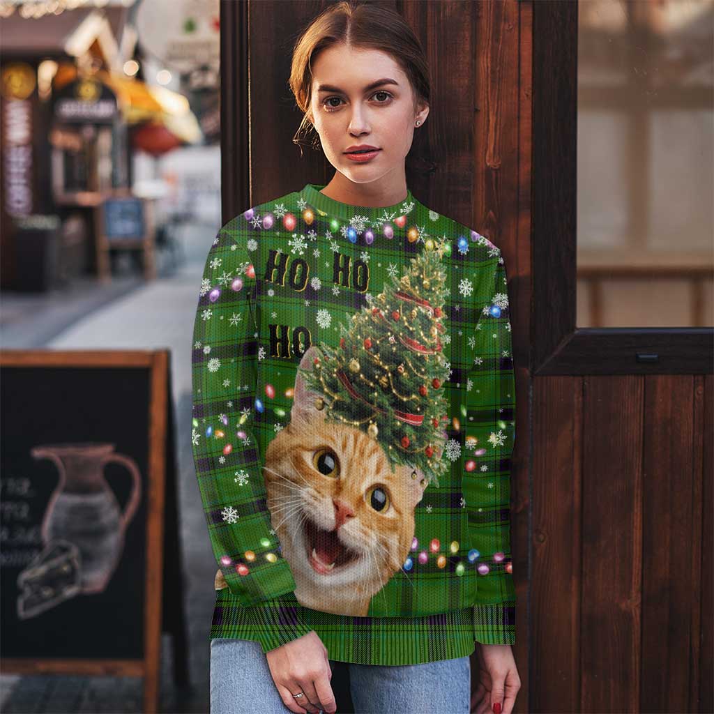 Cat Christmas Tree Ugly Christmas Sweater Xmas Holiday Patterns - Wonder Print Shop