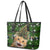 Cat Christmas Tree Leather Tote Bag Xmas Holiday Patterns - Wonder Print Shop