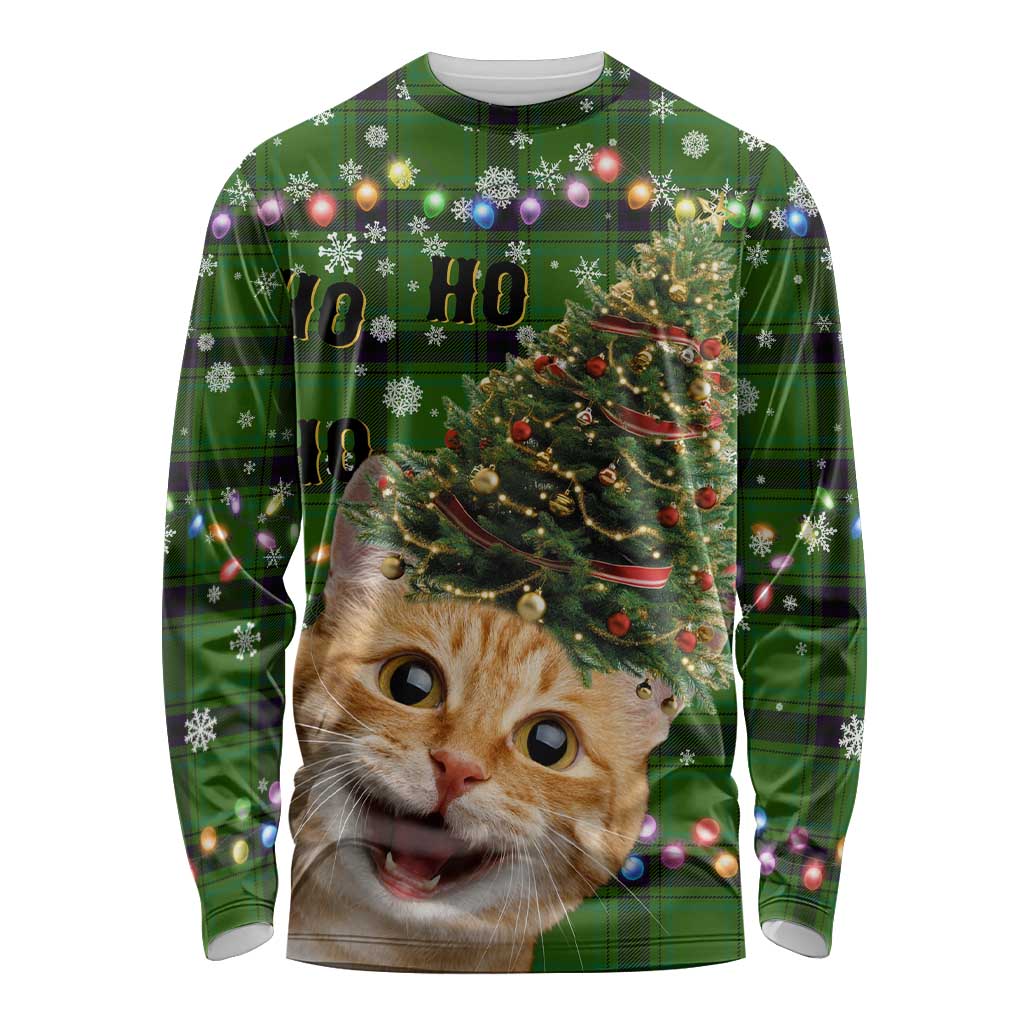 Cat Christmas Tree Long Sleeve Shirt Xmas Holiday Patterns - Wonder Print Shop