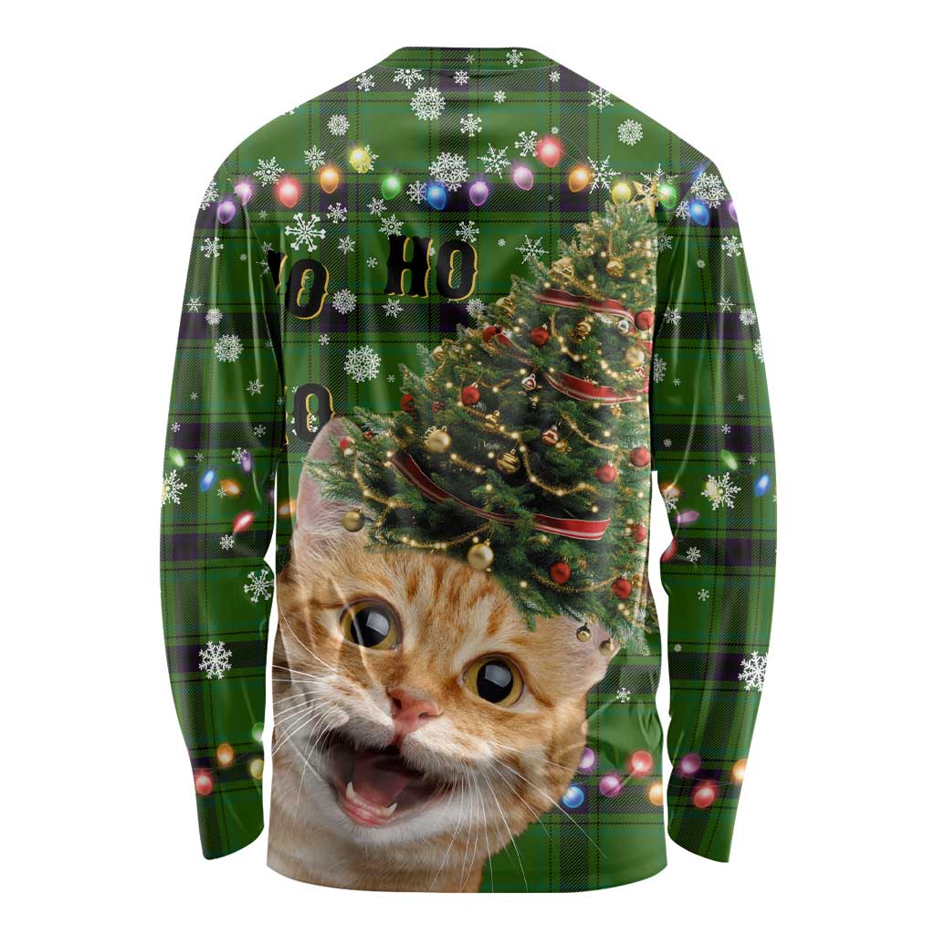 Cat Christmas Tree Long Sleeve Shirt Xmas Holiday Patterns - Wonder Print Shop