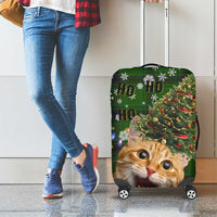 Cat Christmas Tree Luggage Cover Xmas Holiday Patterns - Wonder Print Shop