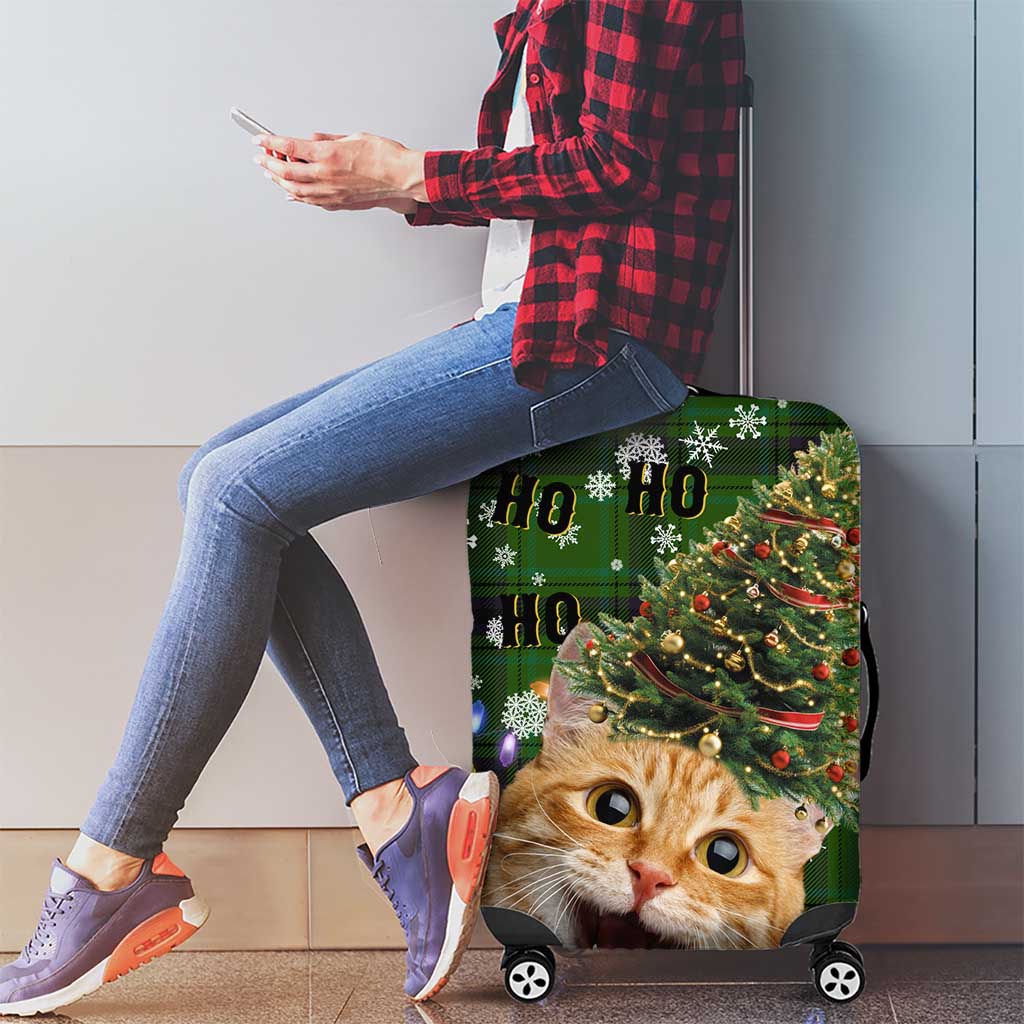 Cat Christmas Tree Luggage Cover Xmas Holiday Patterns - Wonder Print Shop