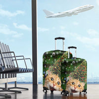 Cat Christmas Tree Luggage Cover Xmas Holiday Patterns - Wonder Print Shop