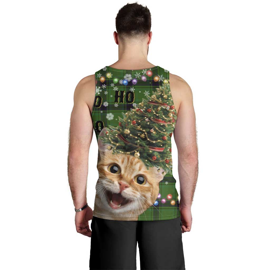 Cat Christmas Tree Men Tank Top Xmas Holiday Patterns - Wonder Print Shop