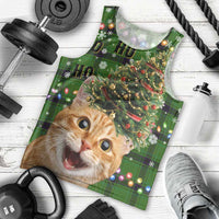 Cat Christmas Tree Men Tank Top Xmas Holiday Patterns - Wonder Print Shop