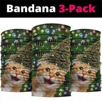 Cat Christmas Tree Neck Gaiter Xmas Holiday Patterns - Wonder Print Shop