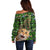 Cat Christmas Tree Off Shoulder Sweater Xmas Holiday Patterns - Wonder Print Shop