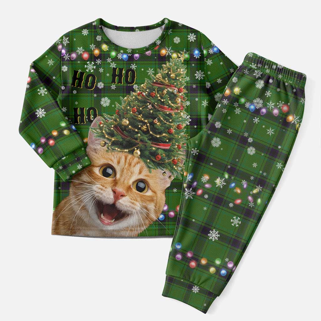 Cat Christmas Tree Christmas Pajama Set Xmas Holiday Patterns - Wonder Print Shop
