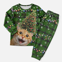 Cat Christmas Tree Christmas Pajama Set Xmas Holiday Patterns - Wonder Print Shop