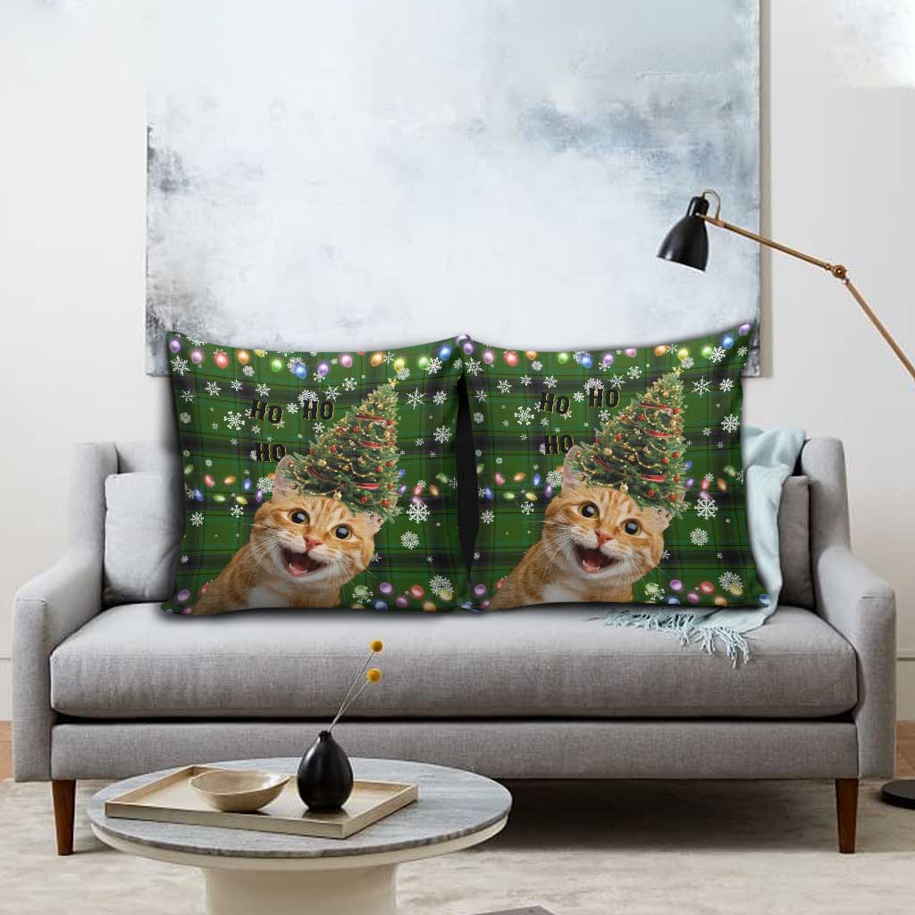 Cat Christmas Tree Pillow Cover Xmas Holiday Patterns - Wonder Print Shop