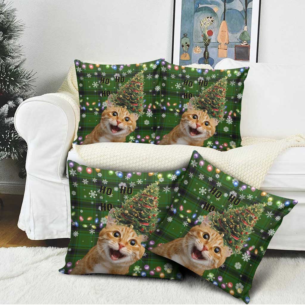 Cat Christmas Tree Pillow Cover Xmas Holiday Patterns - Wonder Print Shop