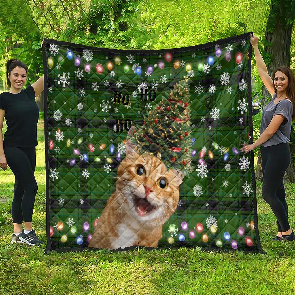 Cat Christmas Tree Quilt Xmas Holiday Patterns - Wonder Print Shop