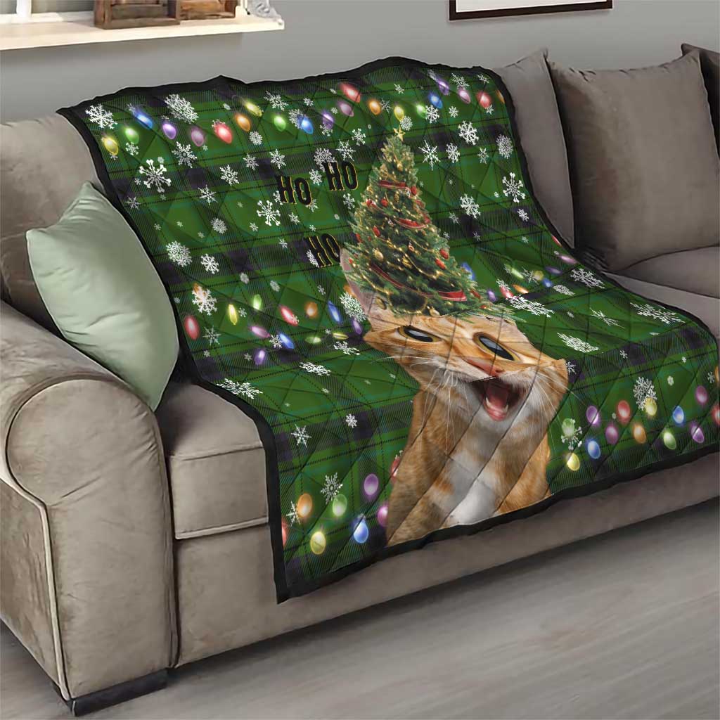 Cat Christmas Tree Quilt Xmas Holiday Patterns - Wonder Print Shop