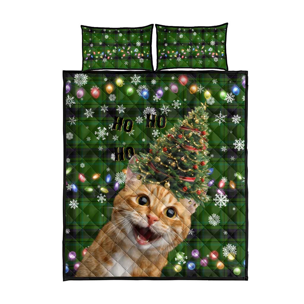 Cat Christmas Tree Quilt Bed Set Xmas Holiday Patterns - Wonder Print Shop