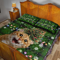 Cat Christmas Tree Quilt Bed Set Xmas Holiday Patterns - Wonder Print Shop