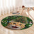Cat Christmas Tree Round Carpet Xmas Holiday Patterns - Wonder Print Shop