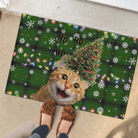 Cat Christmas Tree Rubber Doormat Xmas Holiday Patterns - Wonder Print Shop