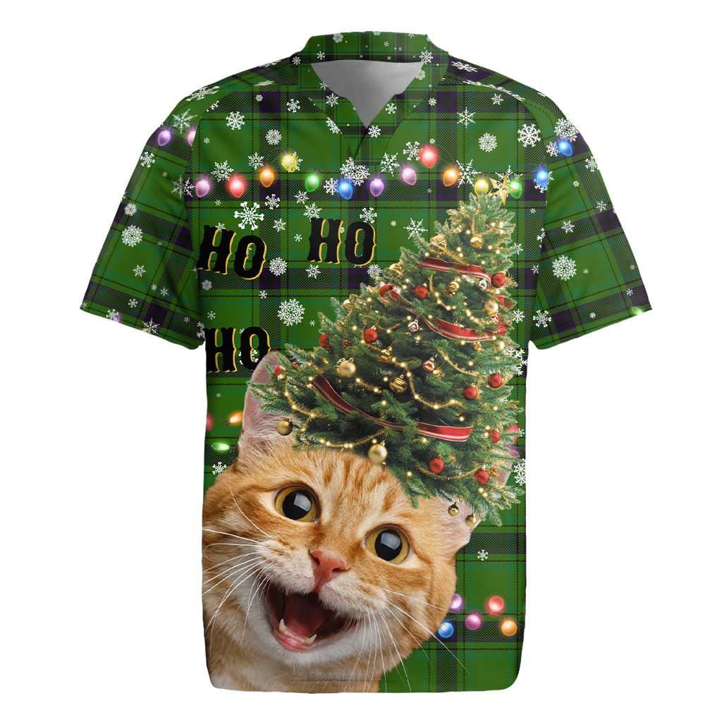 Cat Christmas Tree Rugby Jersey Xmas Holiday Patterns - Wonder Print Shop
