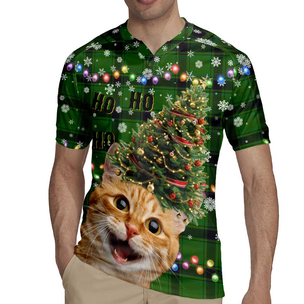 Cat Christmas Tree Rugby Jersey Xmas Holiday Patterns - Wonder Print Shop