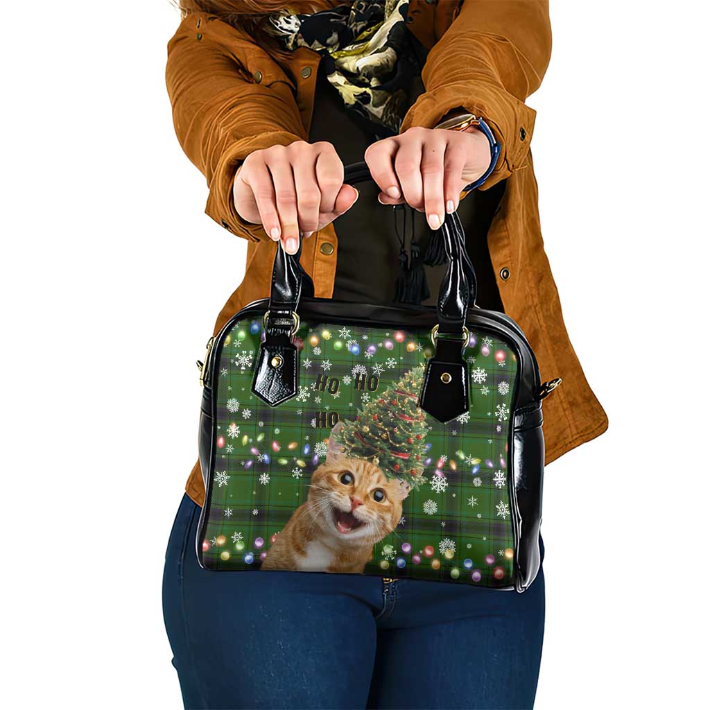 Cat Christmas Tree Shoulder Handbag Xmas Holiday Patterns - Wonder Print Shop
