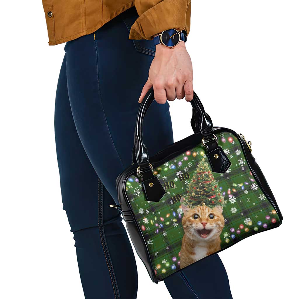 Cat Christmas Tree Shoulder Handbag Xmas Holiday Patterns - Wonder Print Shop