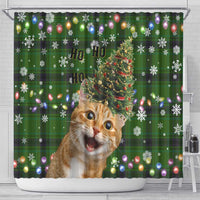 Cat Christmas Tree Shower Curtain Xmas Holiday Patterns - Wonder Print Shop