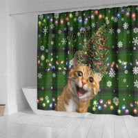 Cat Christmas Tree Shower Curtain Xmas Holiday Patterns - Wonder Print Shop