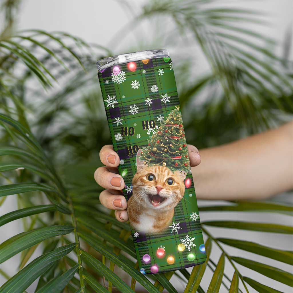 Cat Christmas Tree Skinny Tumbler Xmas Holiday Patterns - Wonder Print Shop