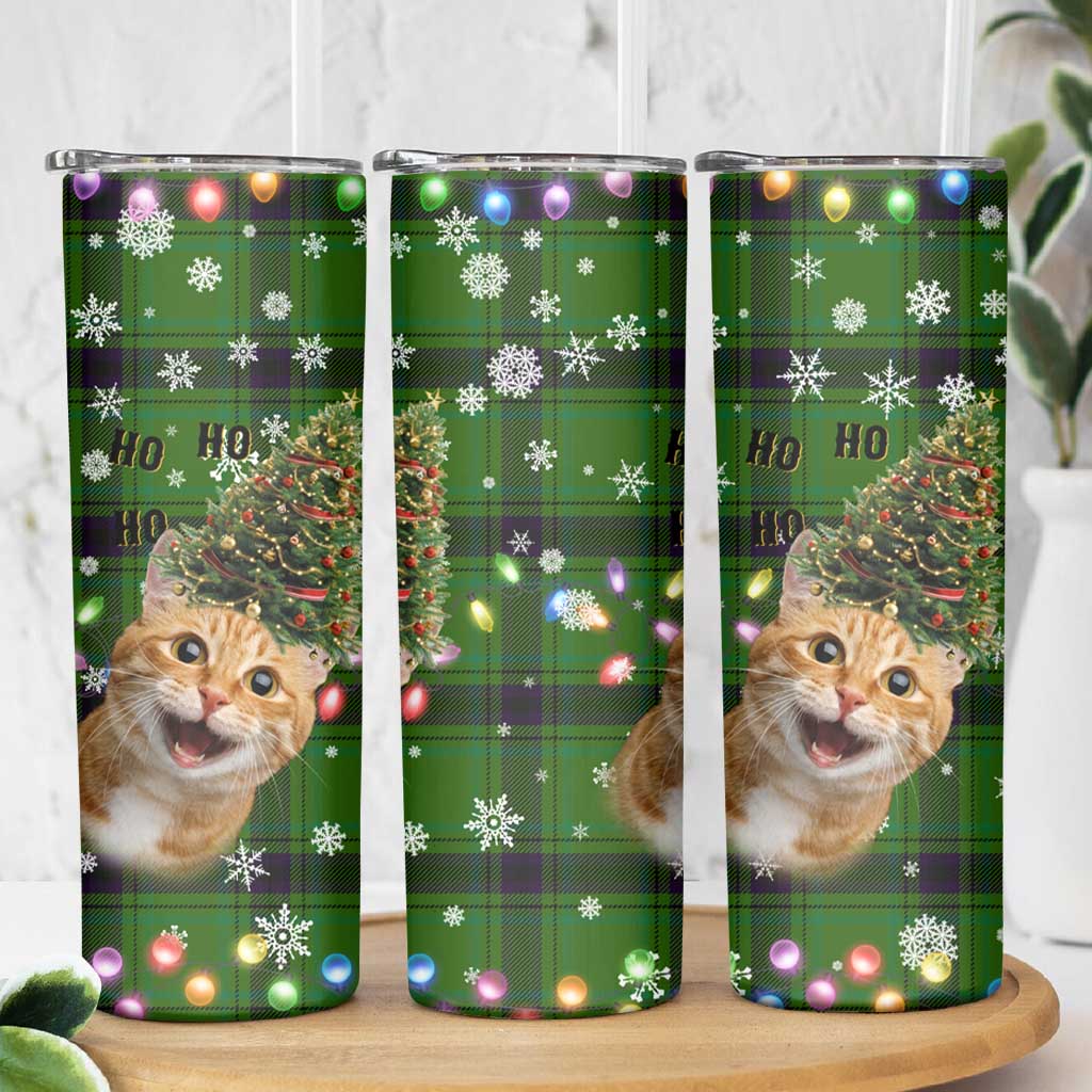 Cat Christmas Tree Skinny Tumbler Xmas Holiday Patterns - Wonder Print Shop