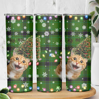 Cat Christmas Tree Skinny Tumbler Xmas Holiday Patterns - Wonder Print Shop