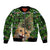 Cat Christmas Tree Sleeve Zip Bomber Jacket Xmas Holiday Patterns - Wonder Print Shop