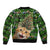 Cat Christmas Tree Sleeve Zip Bomber Jacket Xmas Holiday Patterns - Wonder Print Shop