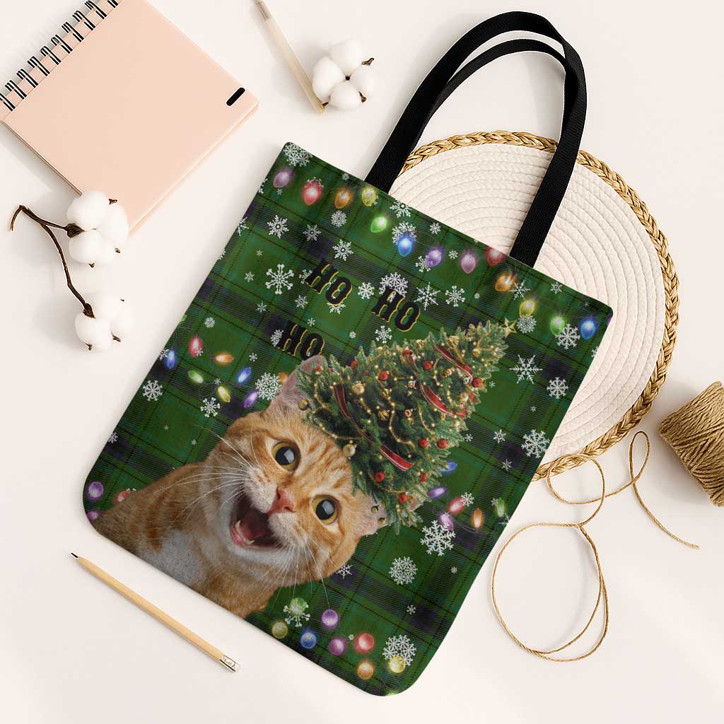 Cat Christmas Tree Tote Bag Xmas Holiday Patterns - Wonder Print Shop